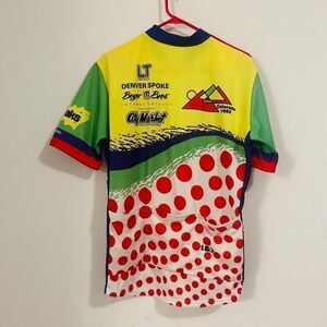 Luis Garneau  men’s XXL Cycling Racing performance red green  great condition, l